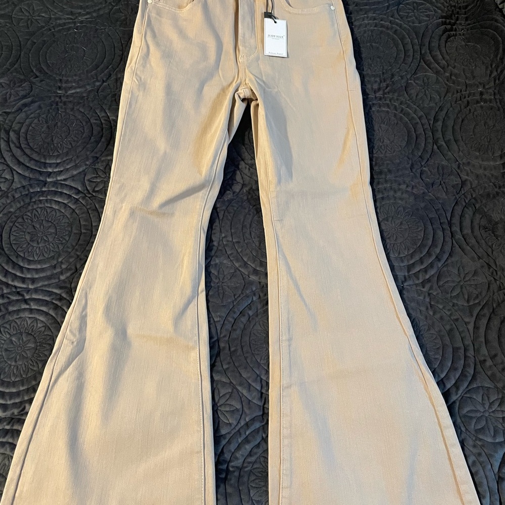 J Brand Beige Flared Jeans